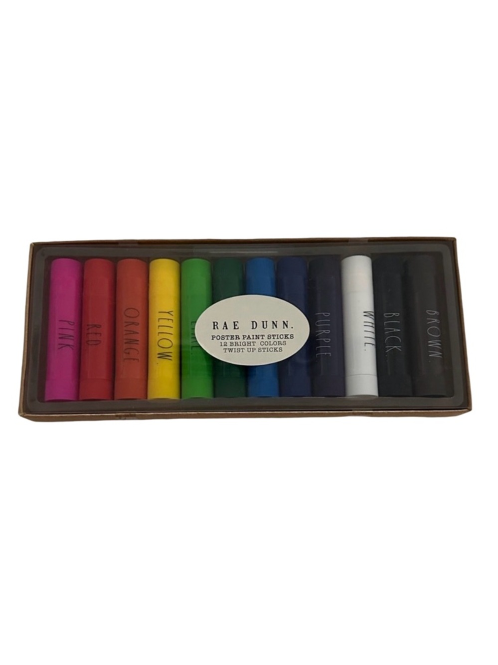 Rae Dunn Poster Paint Sticks 12 Colors Twist Up Set NIB